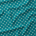 Polka Dot Cream and Teal fabric
