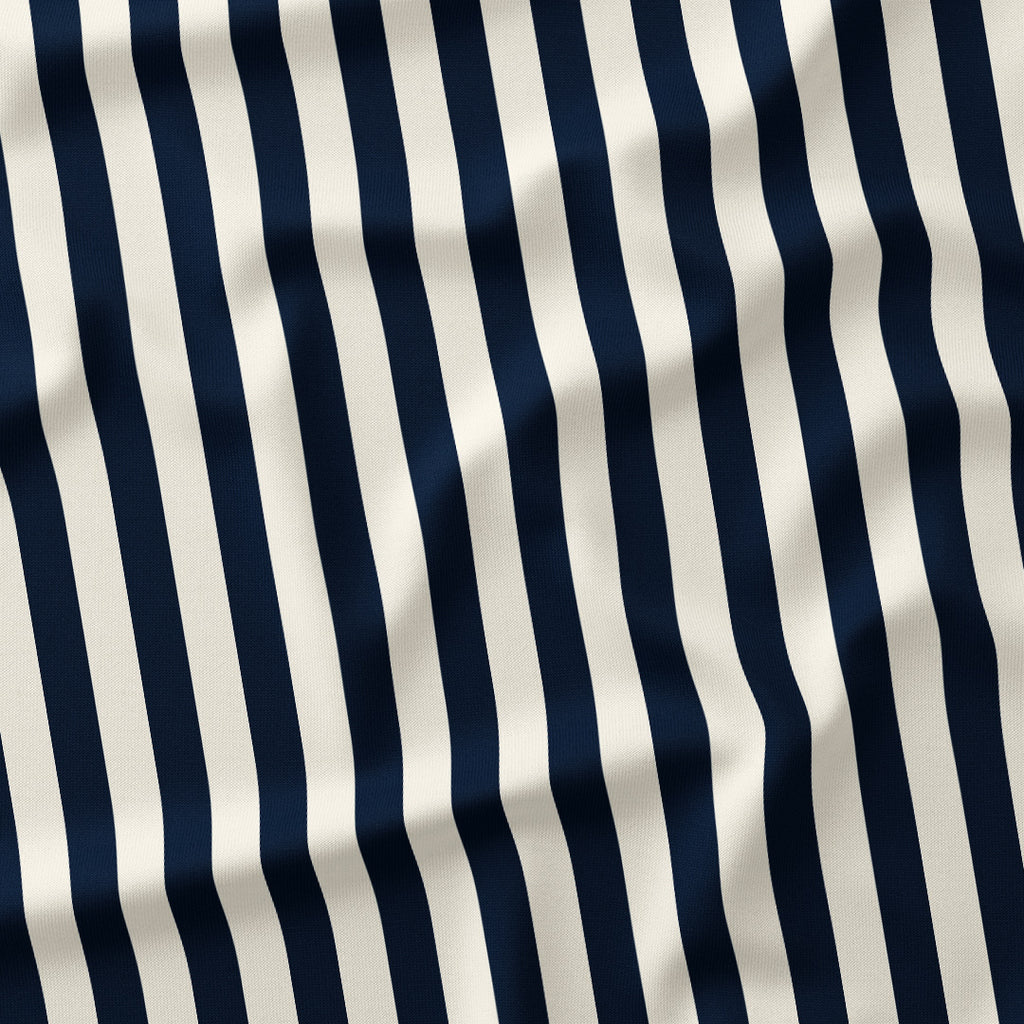 Stripe Navy and Cream fabric