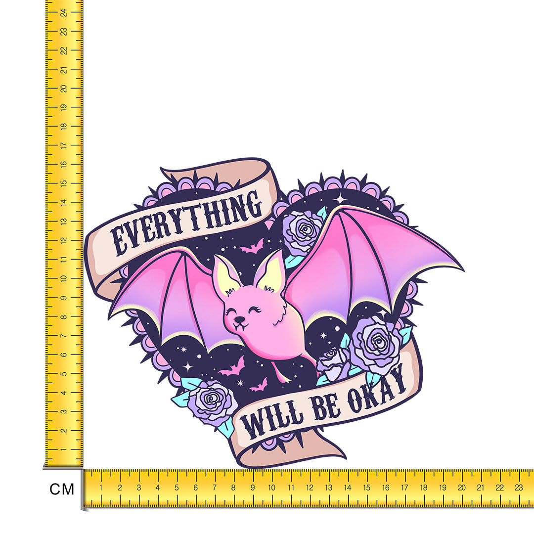 Everything Will Be Ok Iron on Fabric Heat Transfer DTF-266