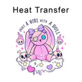 Doll Iron on Fabric Heat Transfer DTF-267