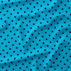 Polka Dot Dark Blue and Aqua fabric