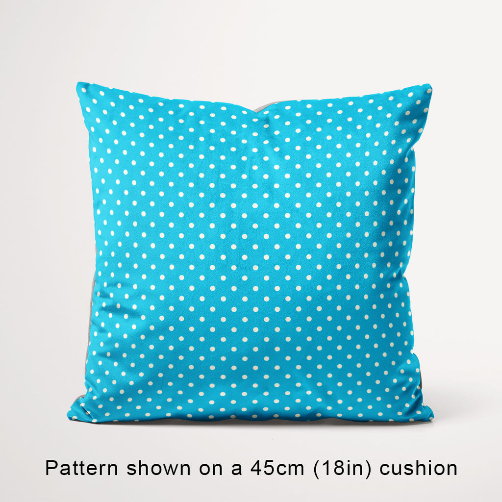 Polka Dot Cream and Aqua fabric, 45cm view