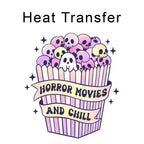 Spooky Popcorn Iron on Fabric Heat Transfer DTF-268