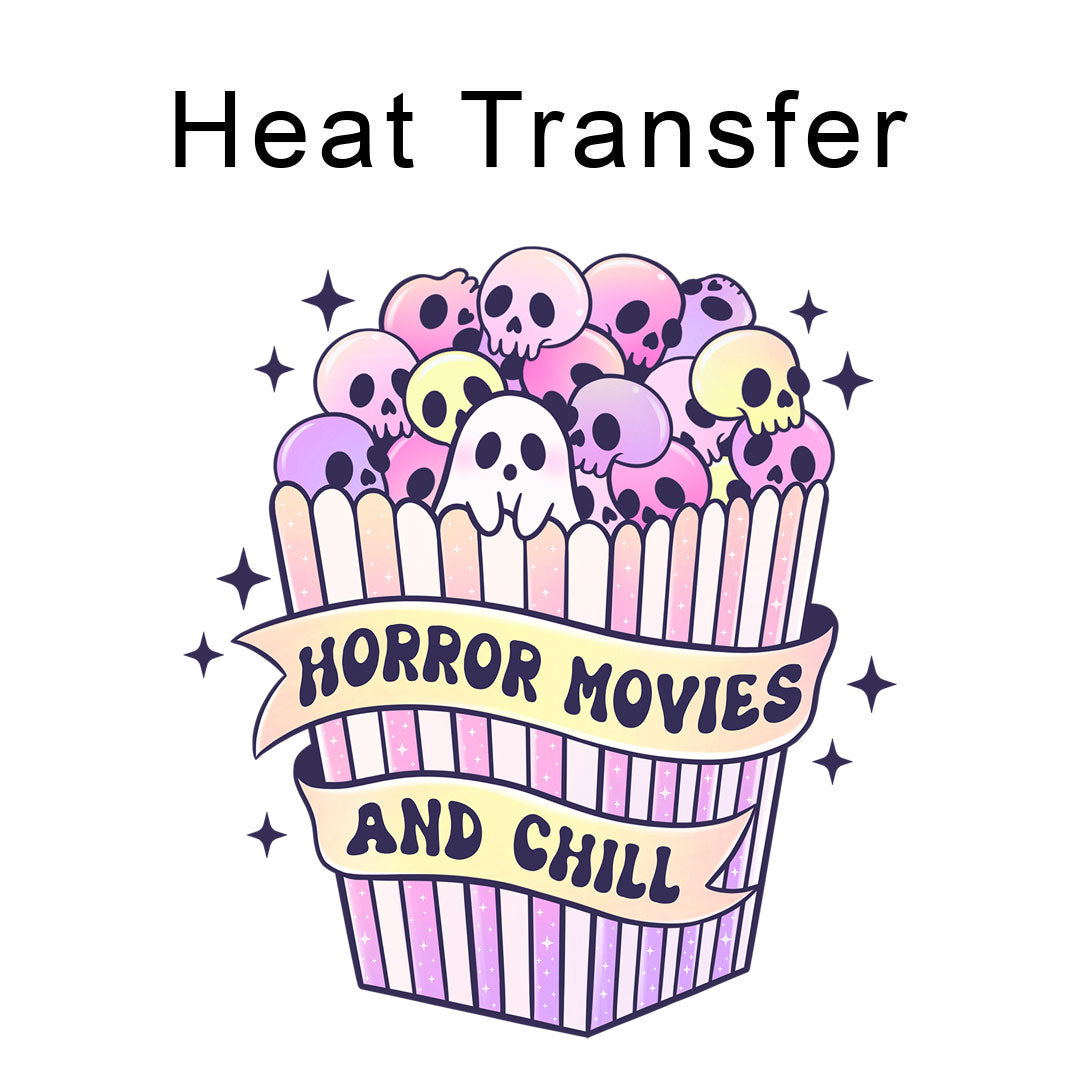 Spooky Popcorn Iron on Fabric Heat Transfer DTF-268