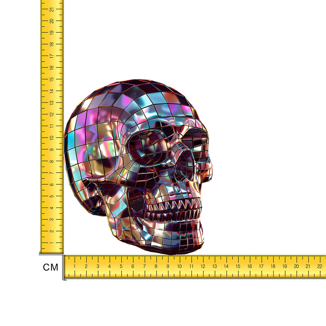 Iridescent Skull Iron on Fabric Heat Transfer DTF-269