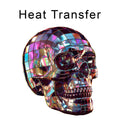 Iridescent Skull Iron on Fabric Heat Transfer DTF-269
