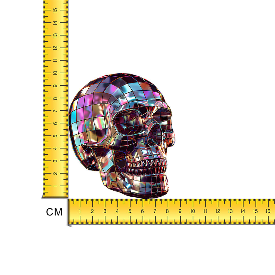 Iridescent Skull Iron on Fabric Heat Transfer DTF-269
