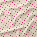 Polka Dot Dark Pink and Cream fabric