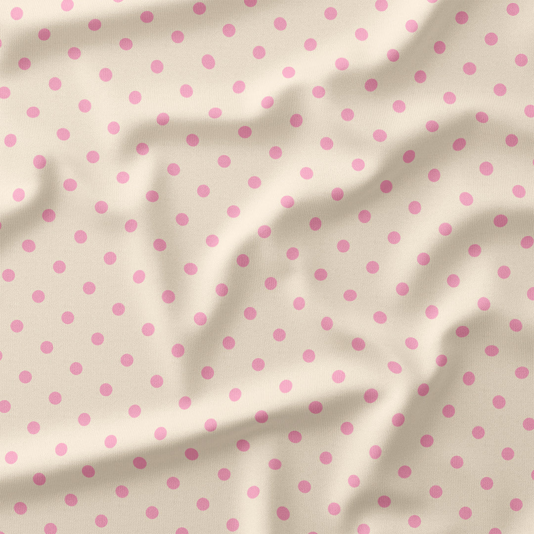 Polka Dot Light Pink and Cream fabric