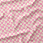 Check Light Pink and Cream fabric