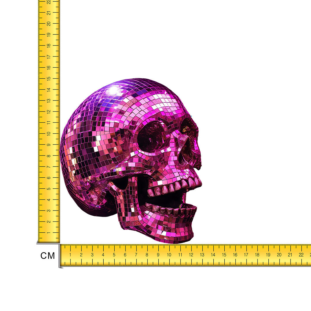 Disco Ball Skull Iron on Fabric Heat Transfer DTF-270