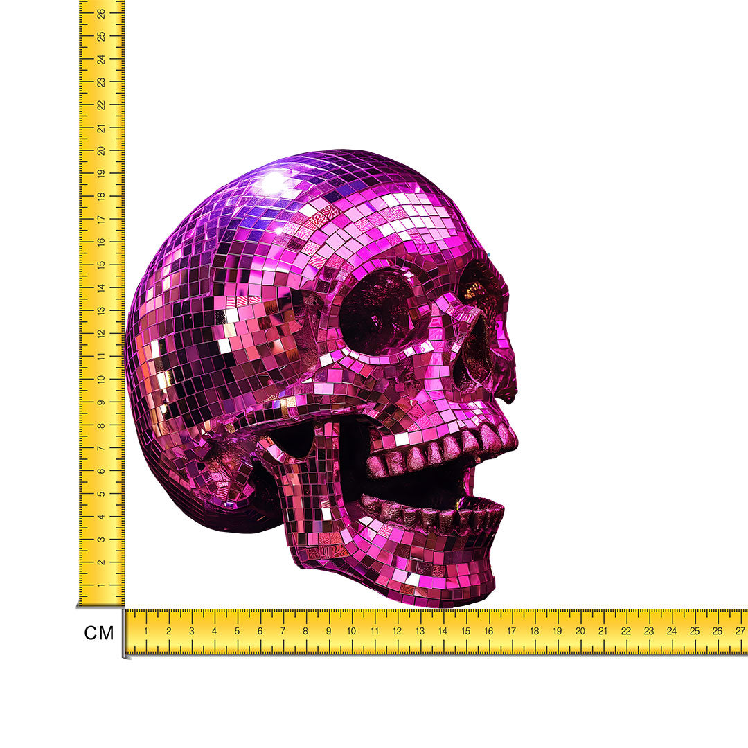 Disco Ball Skull Iron on Fabric Heat Transfer DTF-270