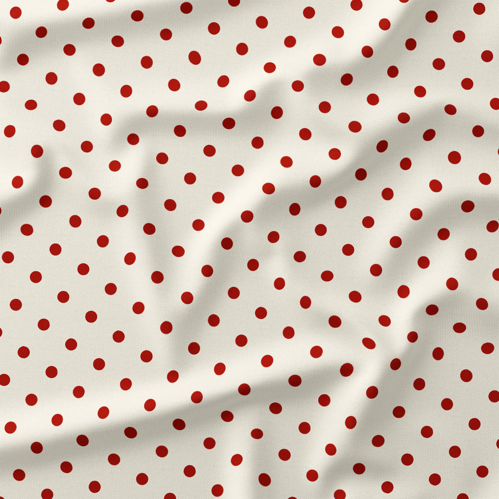 Polka Dot Rust and Cream fabric