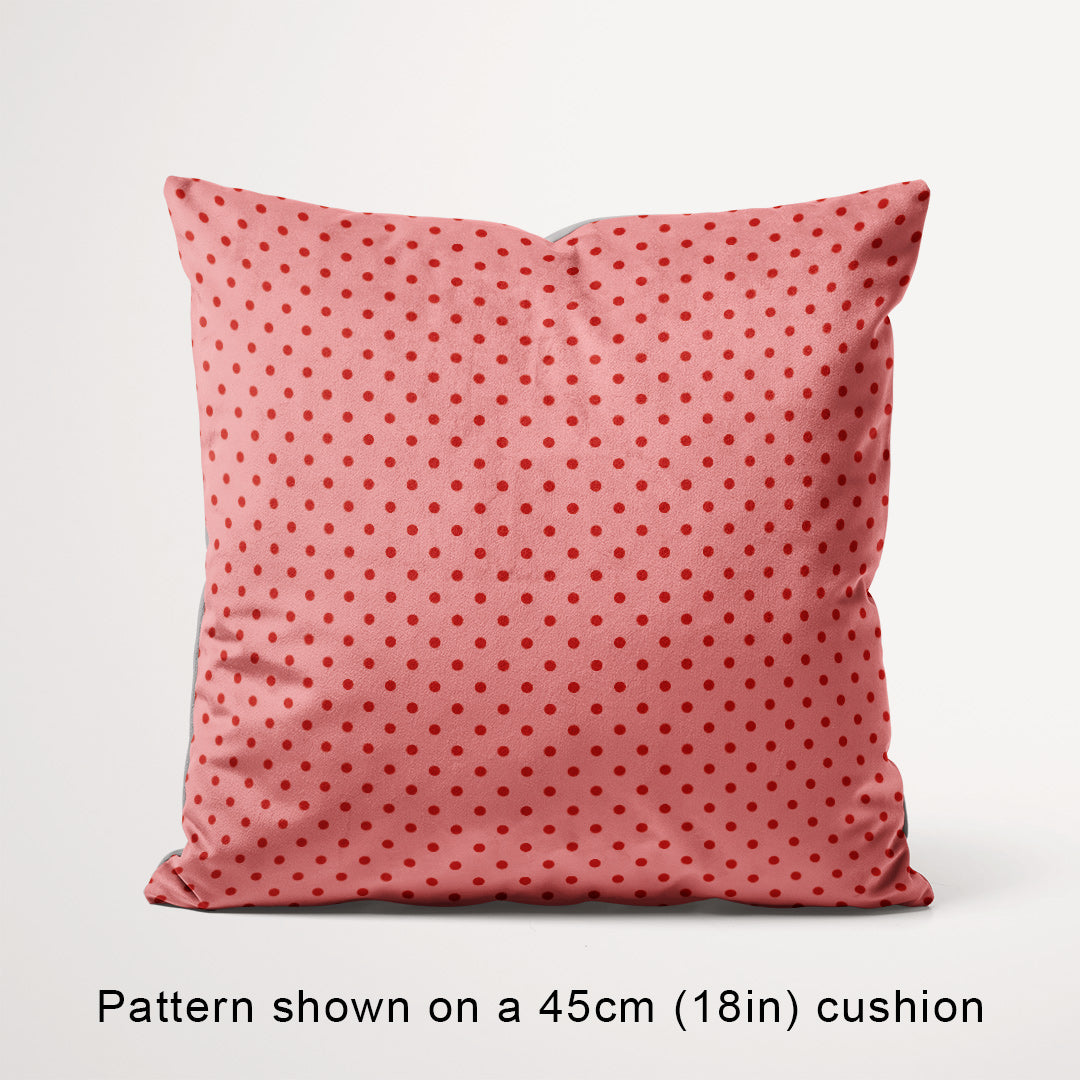 Polka Dot Rust and Salmon fabric, 45cm view