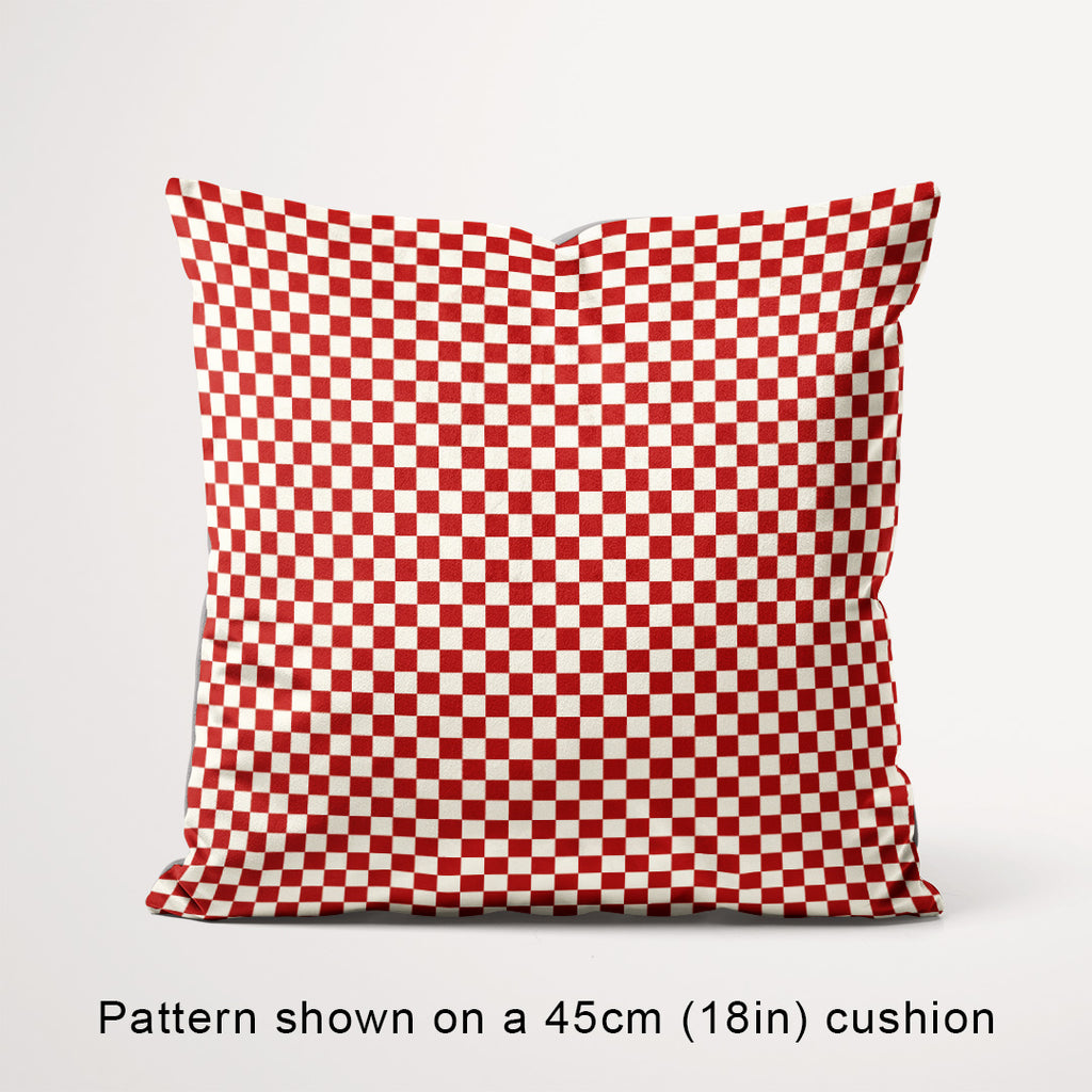 Check Rust and Cream fabric, 45cm view