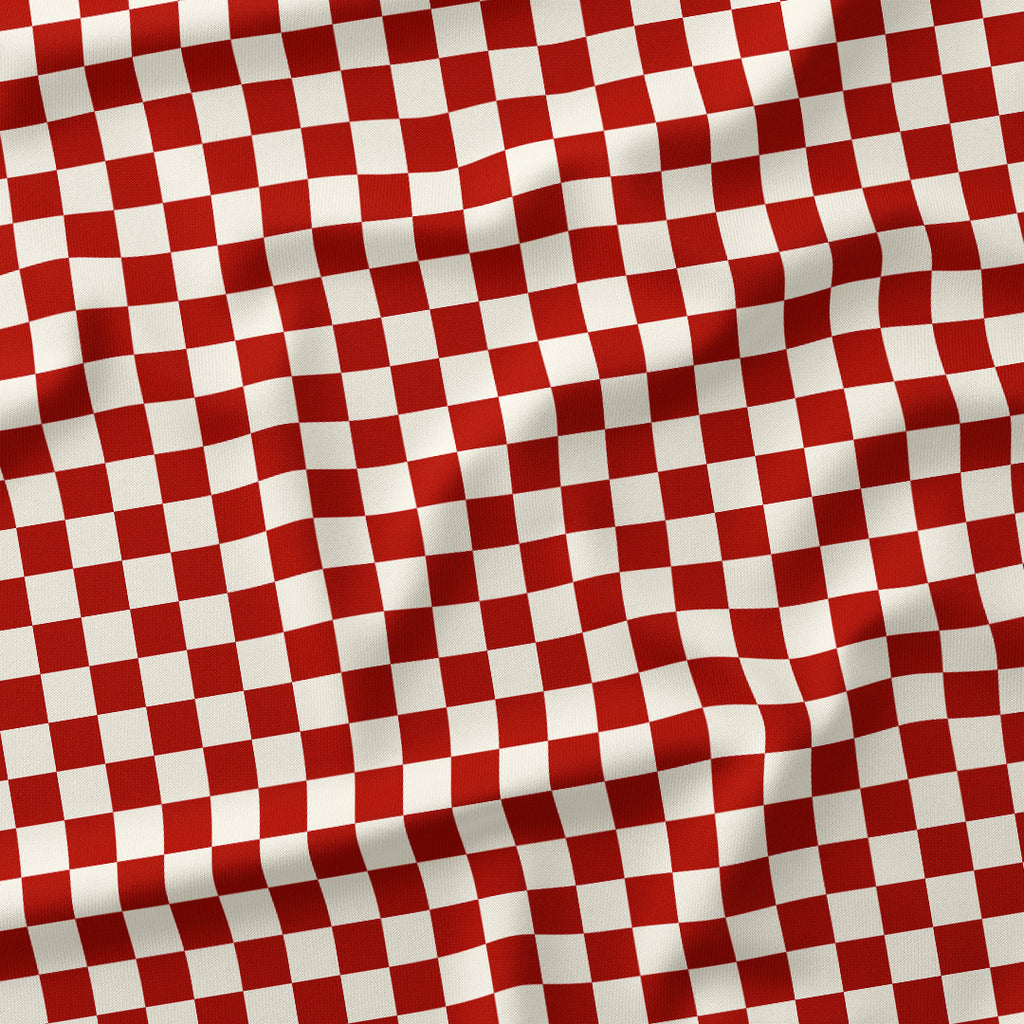 Check Rust and Cream fabric