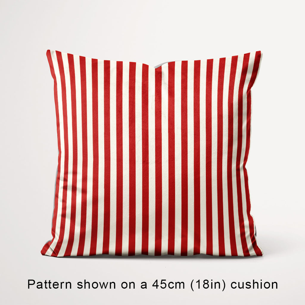 Stripe Rust and Cream fabric, 45cm view