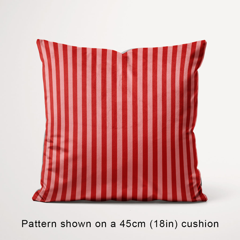 Stripe Salmon and Rust fabric, 45cm view