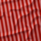 Stripe Salmon and Rust fabric