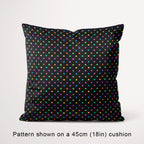 Polka Dot Muted Rainbow and Black fabric, 45cm view