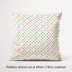 Polka Dot Rainbow and Cream fabric, 45cm view