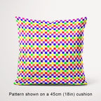 Check Rainbow and Cream fabric, 45cm view