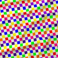 Check Rainbow and Cream fabric
