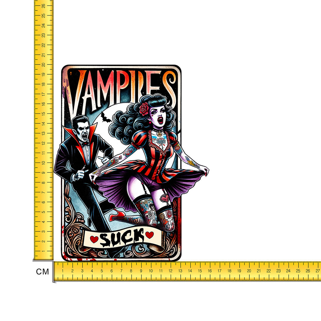 Vampires Suck Iron on Fabric Heat Transfer DTF-272