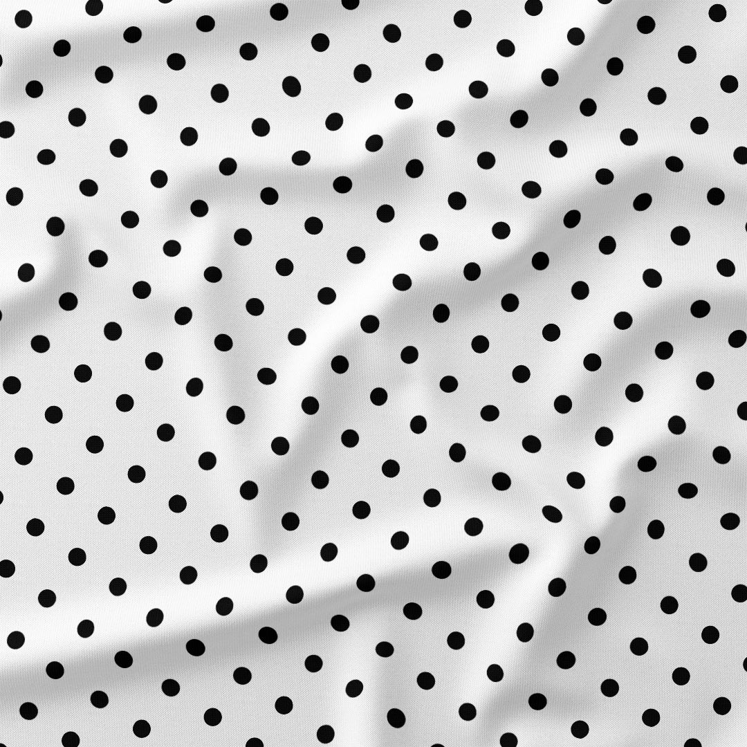Polka Dot Black and White fabric
