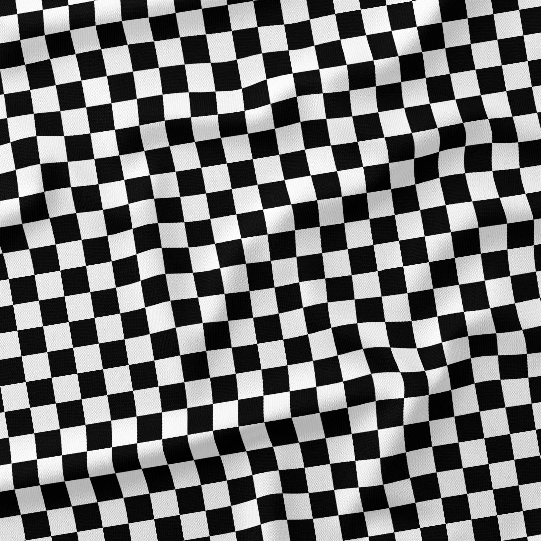Check Black and White fabric
