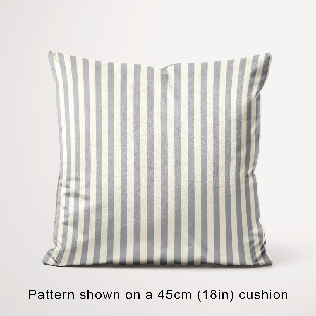 Stripe Light Grey and Cream fabric, 45cm view