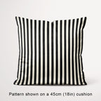 Stripe Black and Cream fabric, 45cm view