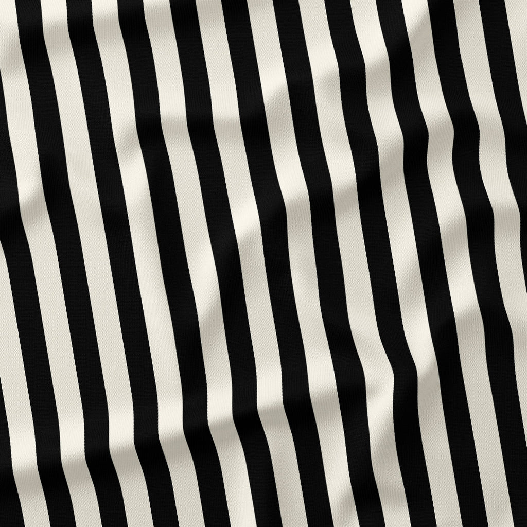 Stripe Black and Cream fabric