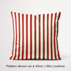 Stripe Candy Cane Red and Green fabric, 45cm view