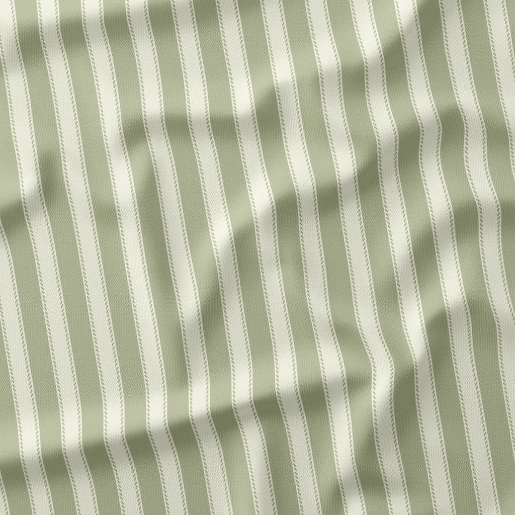 Countryside Stripe Soft Green with Ivory fabric