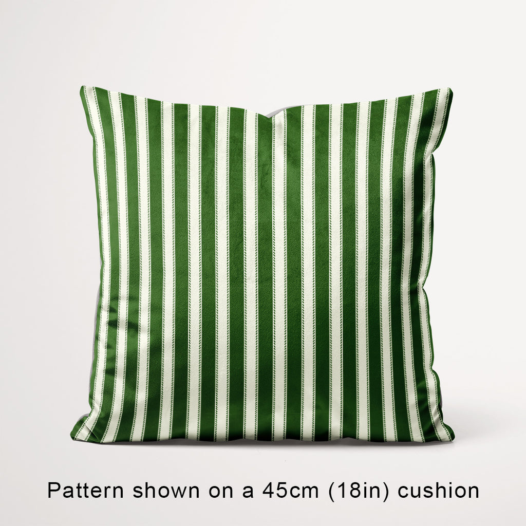 Countryside Stripe Sap Green with Ivory fabric, 45cm view
