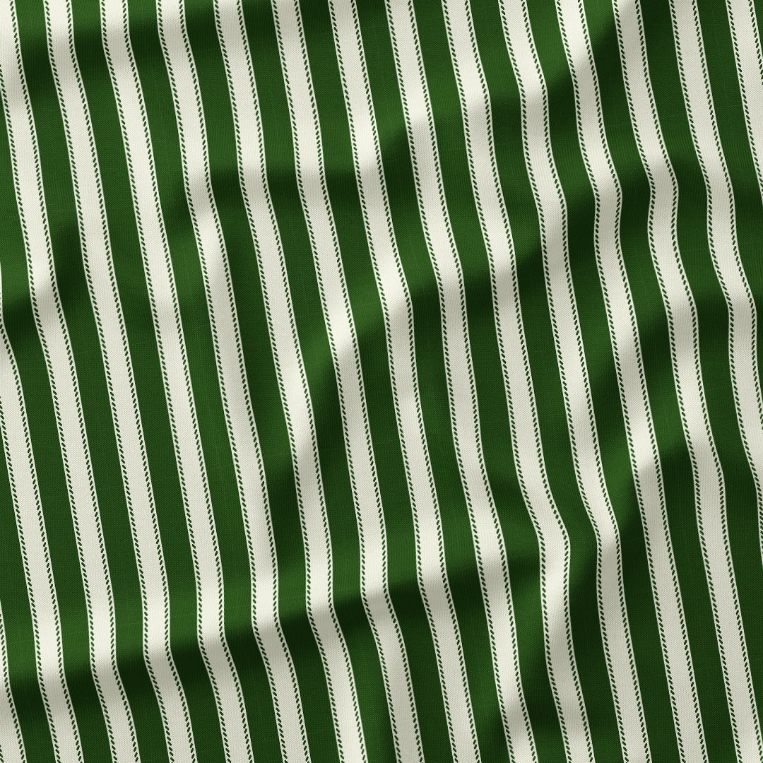 Countryside Stripe Sap Green with Ivory fabric