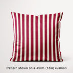 Countryside Stripe Red with Ivory fabric, 45cm view