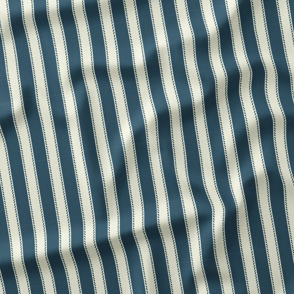 Countryside Stripe Indigo with Ivory fabric
