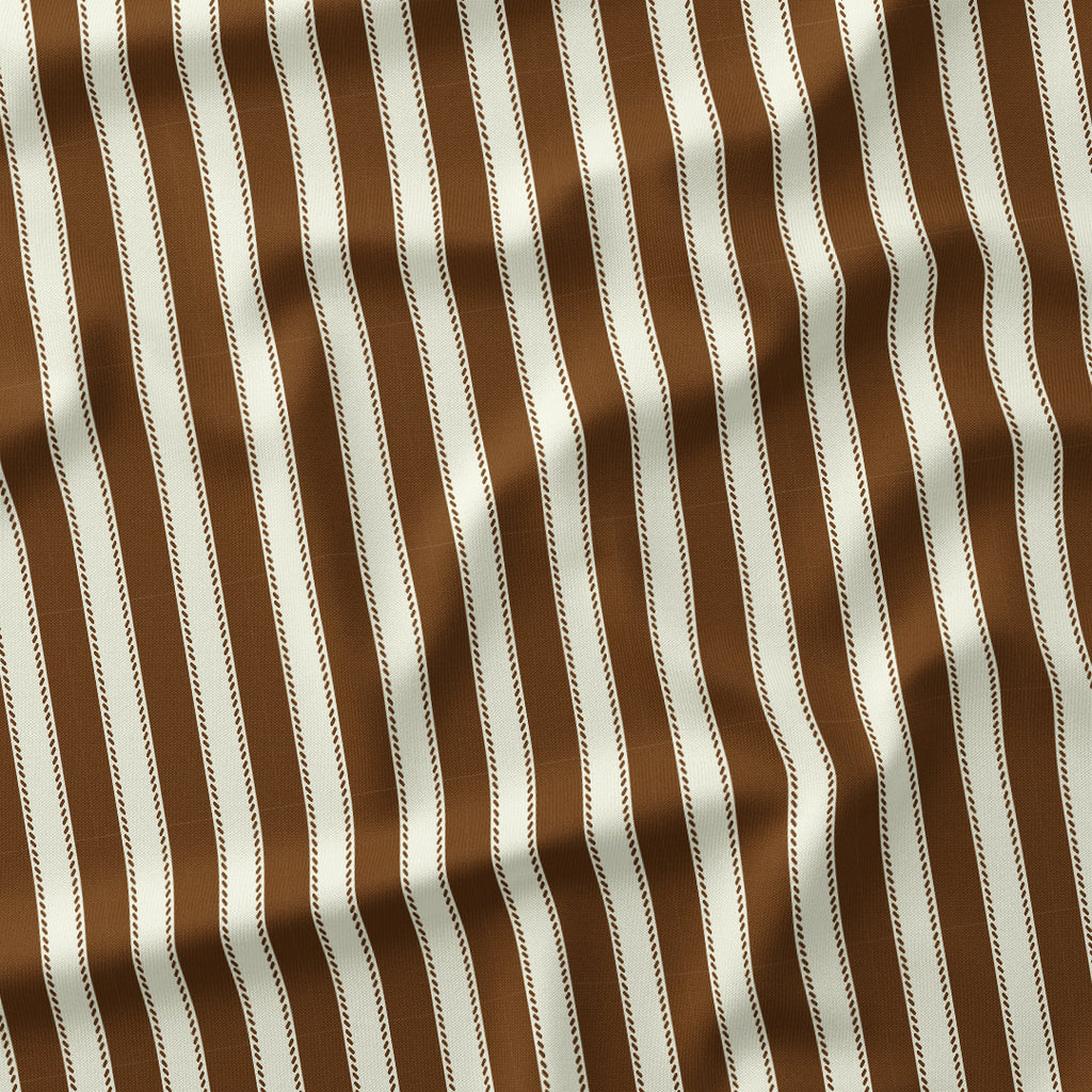 Countryside Stripe Hazelnut with Ivory fabric