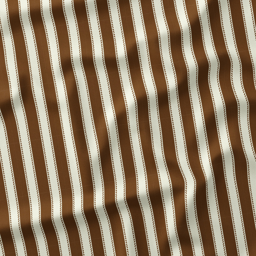 Countryside Stripe Hazelnut with Ivory fabric
