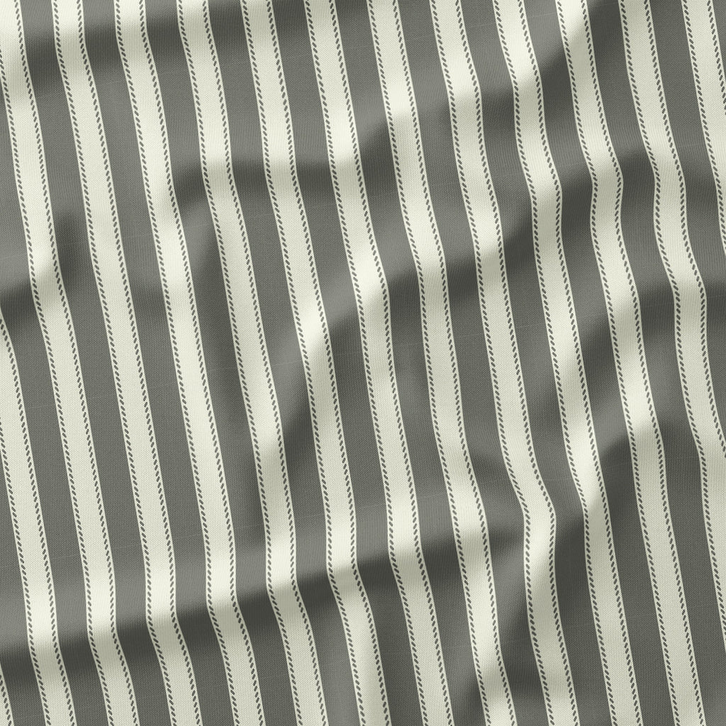Countryside Stripe Grey with Ivory fabric