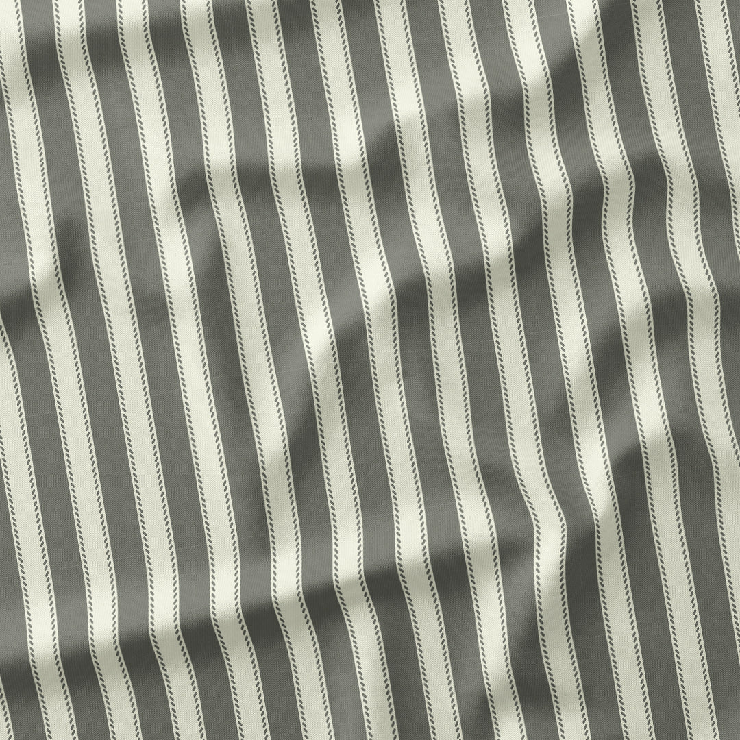 Countryside Stripe Grey with Ivory fabric