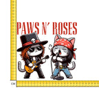 Paws n Roses Iron on Fabric Heat Transfer DTF-276