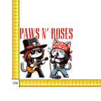 Paws n Roses Iron on Fabric Heat Transfer DTF-276