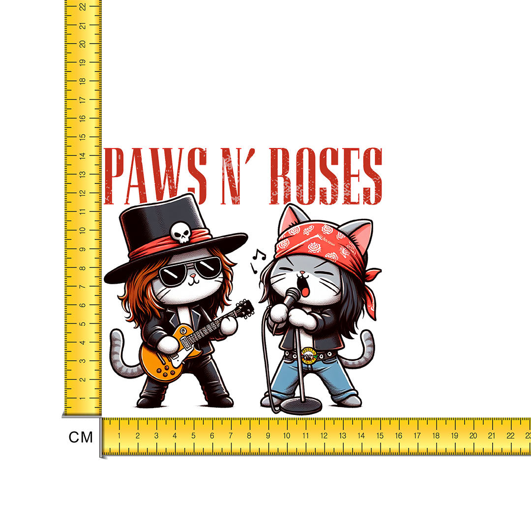 Paws n Roses Iron on Fabric Heat Transfer DTF-276