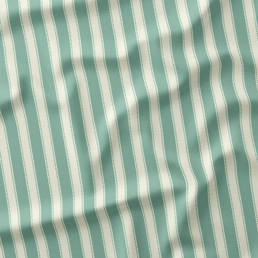 Countryside Stripe Mint with Ivory fabric