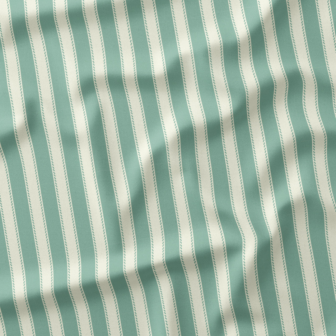 Countryside Stripe Mint with Ivory fabric