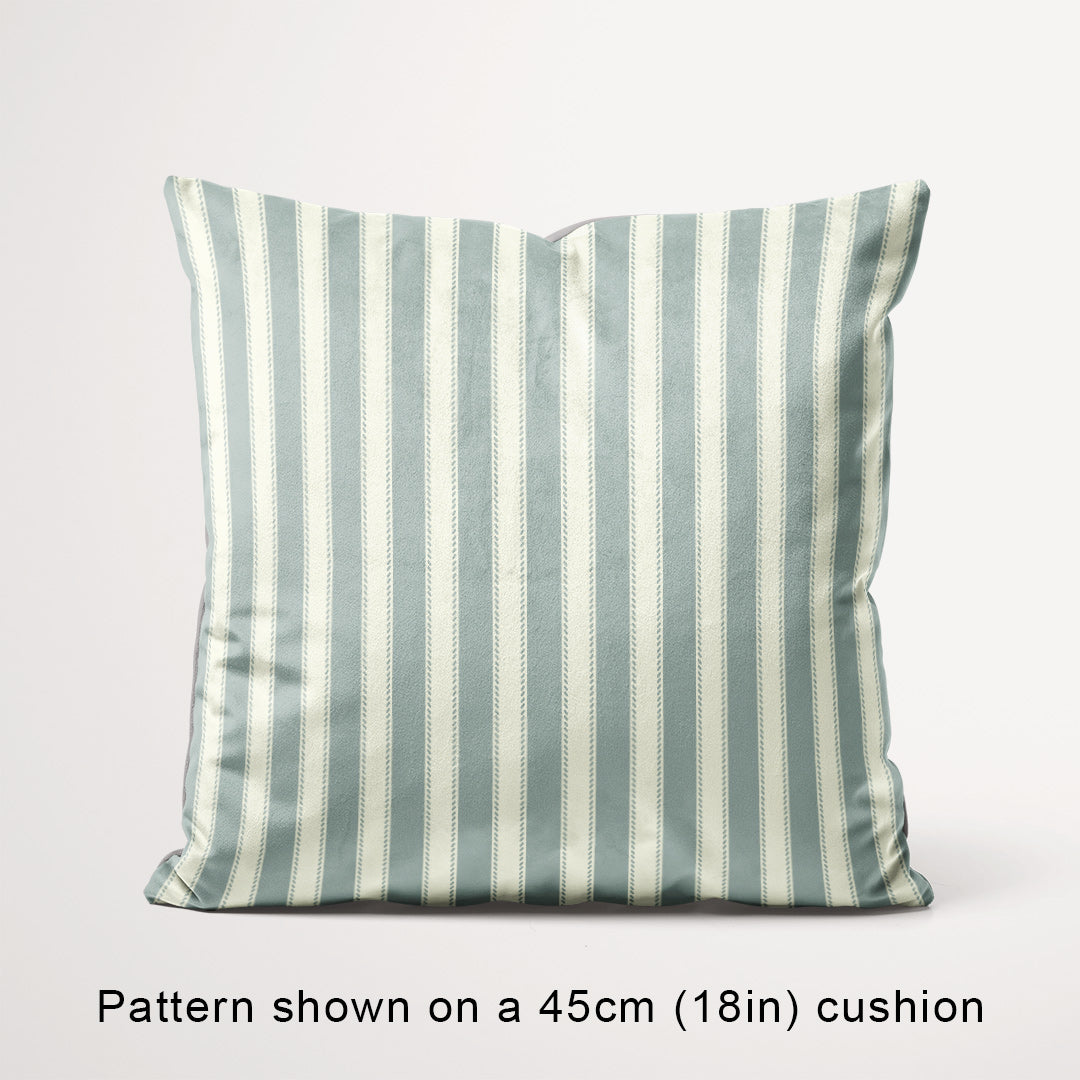 Countryside Stripe Duck Egg with Ivory fabric, 45cm view