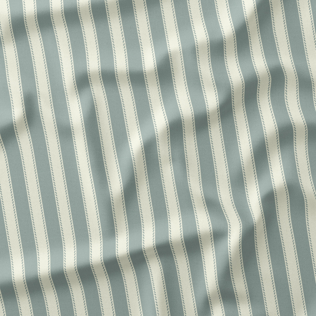 Countryside Stripe Duck Egg with Ivory fabric